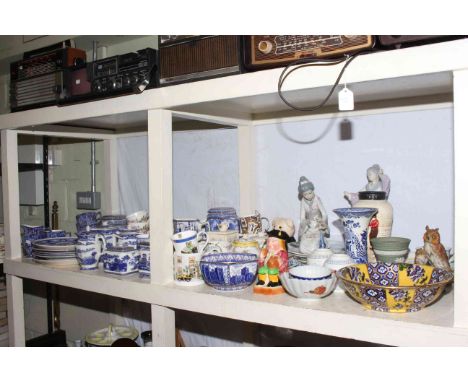 Collection of Wade blue and white, Ringtons, Noritake, Royal Ephemera.