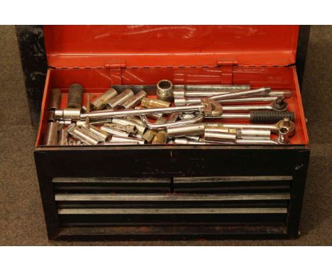 Mechanics tool box and tools.