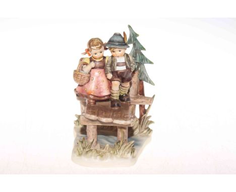 Hummel 'On our Way' special edition figurine with certificate of authenticity, 21cm.