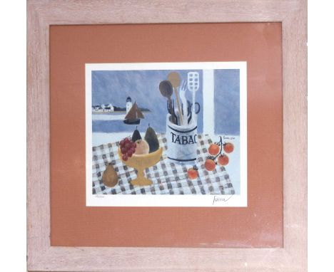 ^ Mary Fedden (British, 1915-2012) The Tabac Jar
signed Fedden and numbered 156/550, coloured print23 x 29cmQty: 1