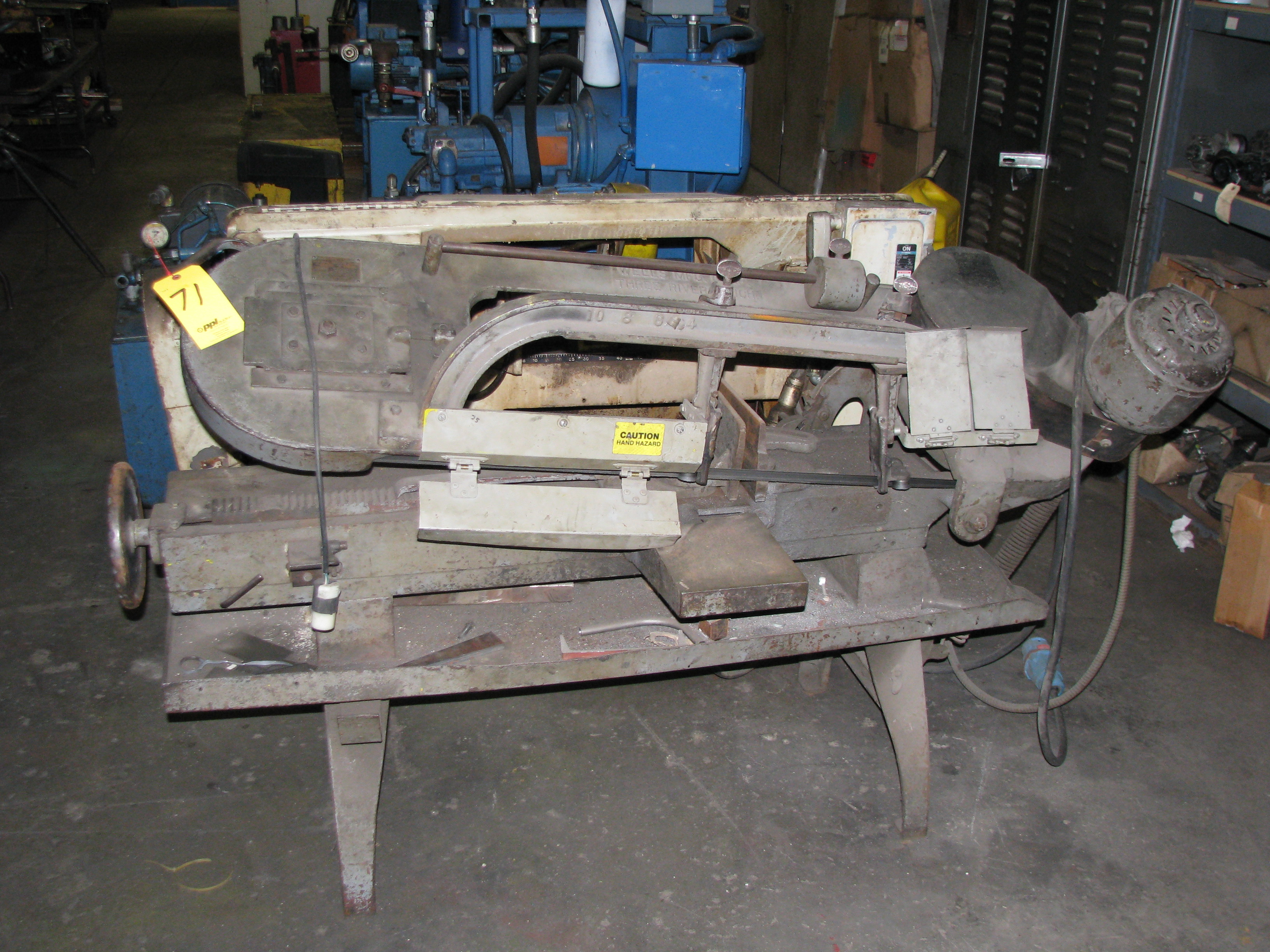 Wells Horizontal Band Saw Model 8M41, S/N 1789