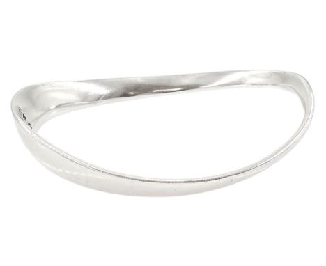 Georg Jensen silver Curve bangle, No. 501, dsigned by Regitze Overgaard, boxedCondition Report:Approx 50.7gm, inner circumfer