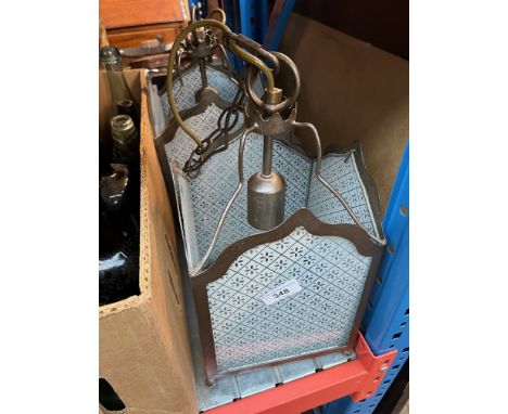 A pair of Laura Ashley ceiling light fittings. 
