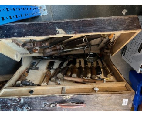 A double sided joiners toolbox complete with tools 