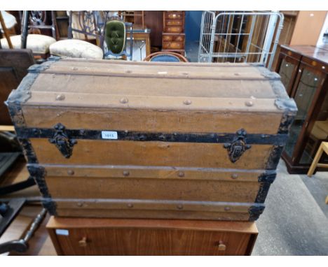 a vintage dome top trunk 
