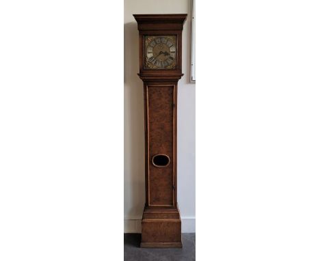 A Wiliiam & Mary William Bird (London) Longcase clock, bell strike, having silvered Roman numeral chapter ring witn outer Ara