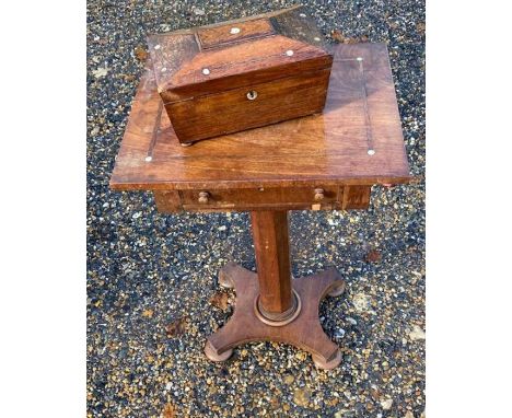 William IV table + tea caddy&nbsp;