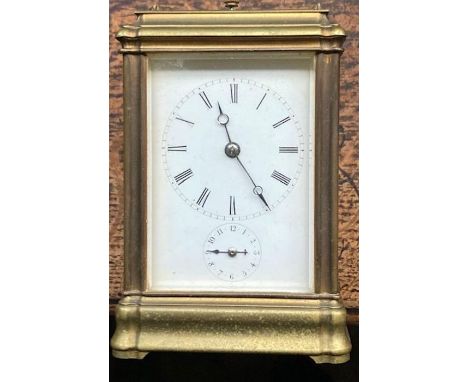 A 19th cent carriage clock of typical form&nbsp;