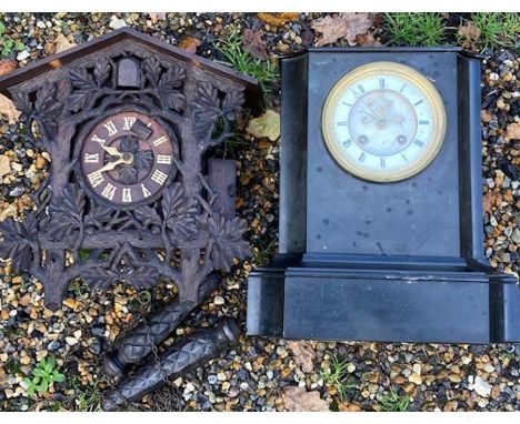 slate clock/cuckoo clock