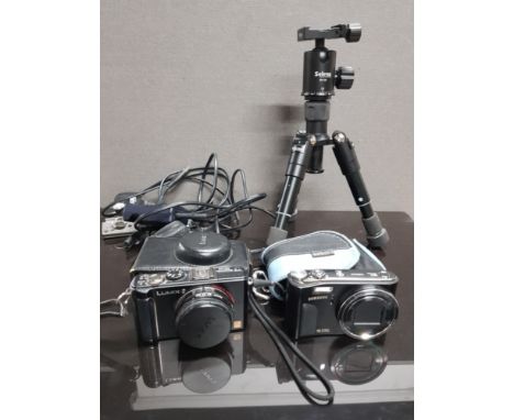 PANASONIC LUMIX DMC LX3 CAMERA TOGETHER WITH A SAMSUNG WB500 CAMERA SELENS BH 30