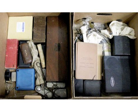 Various Scientific and Medical Items, including cloud height measurer, Helios Mn V, Surgeons Set and numerous other instrumen