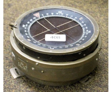 An RAF P10 Aircraft Cockpit Compass, typically used in larger transport and bomber aircraft (including the Avro Lancaster and