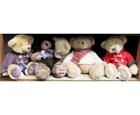 A Steiff teddy bear (modern) together with harrods bears and others