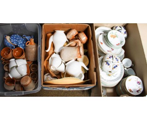 Three Boxes of Household Crockery, including Shorter &amp; Sons fish service and Royal Worcester Evesham Vale (three boxes)