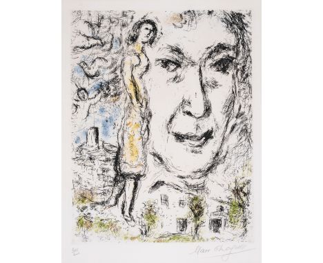 Marc Chagall (1887-1985)Autoportrait (Cramer Etchings 28)Etching printed in colours, 1968, signed in pencil, numbered from th