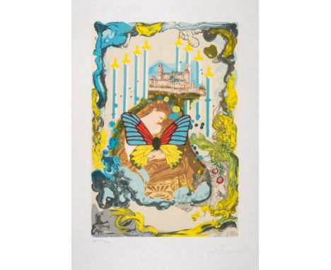 Salvador Dal&iacute; (1904-1989)Courtesan, from Papillons Anciennes (Field 77-1D; M&amp;L 1493)Lithograph printed in colours,