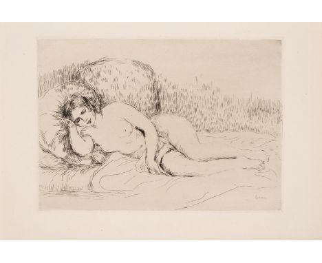 Pierre-Auguste Renoir (1841-1919)Femme couch&eacute;e (tourn&eacute;e &agrave; gauche) (Delteil 15; Stella 15)Etching, 1906, 