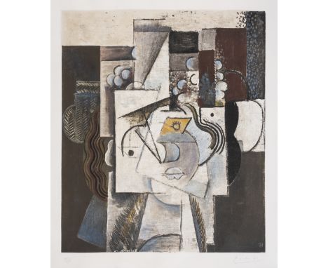 Pablo Picasso (1881-1973) after.Le Chapeau aux RaisinsCollotype printed in colours, circa 1960, signed in pencil, numbered fr