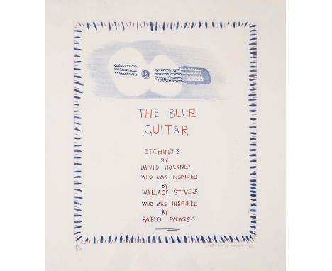 David Hockney (b.1937)The Blue Guitar, 1 (Tokyo MCA 178)Etching with aquatint printed in colours, 1976-77, signed in pencil, 