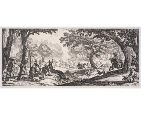 Jacques Callot (1592-1635)La Grande ChasseEtching, circa 1619, a good clear impression of Lieure's fourth state (of four), on