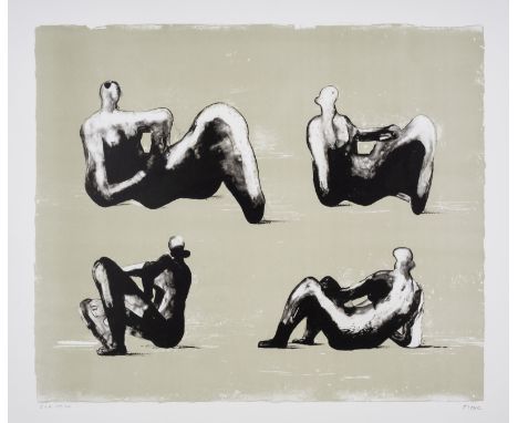 Henry Moore (1898-1986)Four Reclining Figures, from Omaggio a Michelangelo (Cramer 333) Lithograph printed in colours, 1974, 