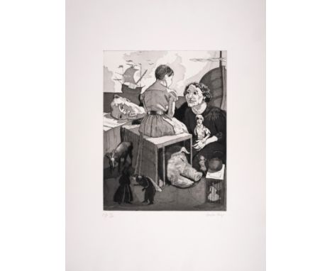 Paula Rego (1935-2002)Embarkation, from Six Artists: The Royal College of Art Portfolio 1992 (Rosenthal 76)Etching with aquat
