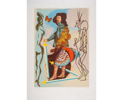 Salvador Dalí (1904-1989) Courtier, from Papillons Anciennes (Field 77-1B; M&L 1492) Lithograph printed in colours, 1977, sig
