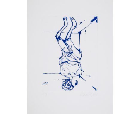 Georg Baselitz (b.1938)Serpentine (Blue)Etching with aquatint printed in blue, 2022, signed and dated in pencil, numbered fro