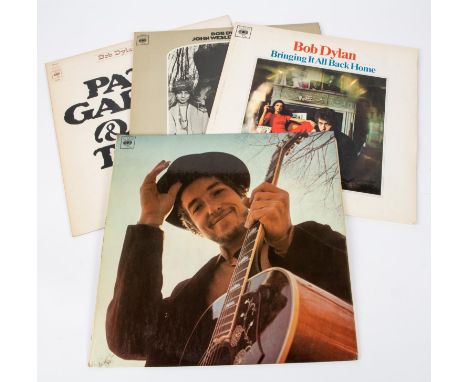 4x Bob Dylan LP record albums. John Wesley Harding, CBS BPG63252. Bringing It All Back Home, CBS BPG62515. Nashville Skyline,