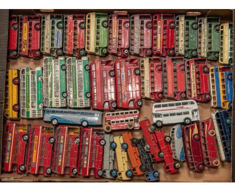 38x Dinky Toys, etc buses, coaches and Forward Control Lorries for restoration. Dinky Toys; 15x Double Deck buses with either