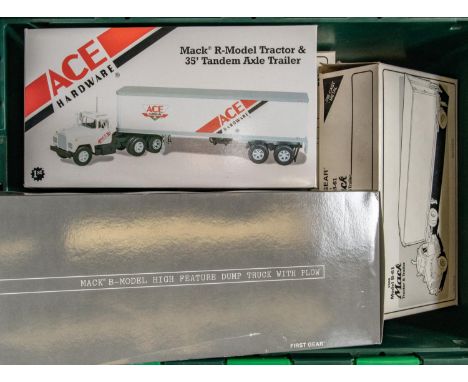 10 First Gear 1:34/1:28 scale American Trucks. 1:34- 1952 GMC Dry Goods Van 'Coles Express'. 1960 Model B-61 Mack Tractor &am