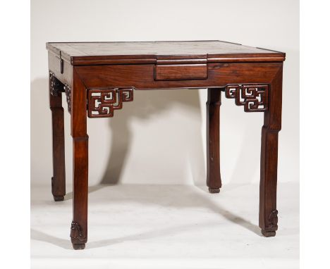 Old mahogany thick-faced mahjong table   H84cm   W94cm