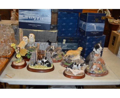 A collection of Border fine Art animal groups - some with original boxes 