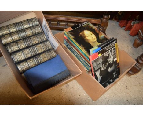 A box containing "Peoples of all Nations" books; and a box of art books 