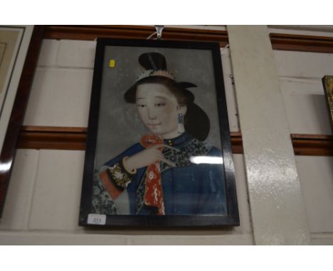 Chinese school, portrait painting of a lady