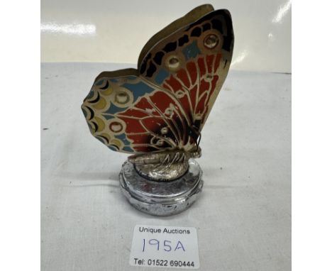 A 1920s art deco butterfly car mascot