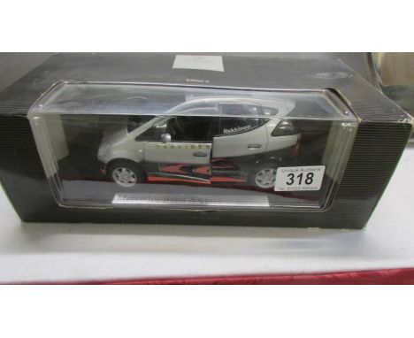 A boxed Maisto 1/18 scale Mercedes Benz A Class Formula 1 Design - Hakkinen.