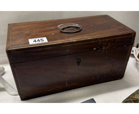 A Victorian mahogany tea caddy