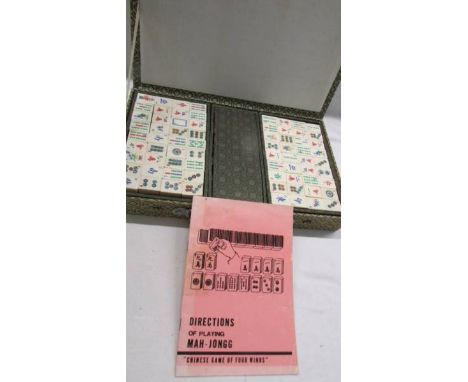 A vintage Mahjong set.