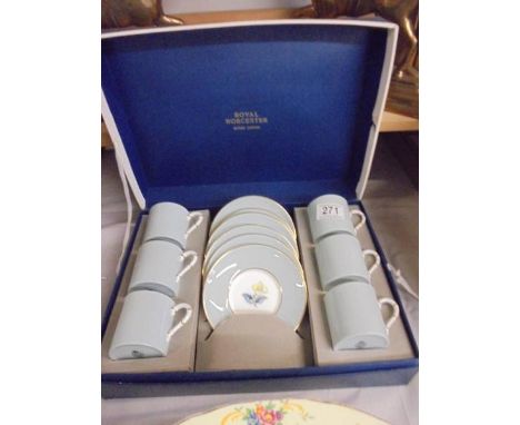 A boxed Royal Worcester coffee set.