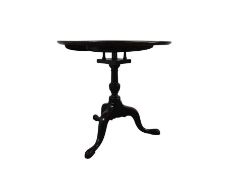 MAHOGANY TEA TABLE, on tripod supports73cm diameter 