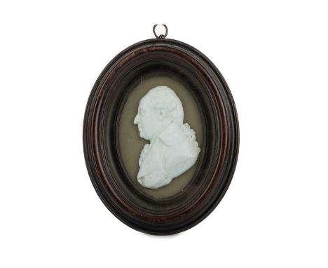 JAMES TASSIE (SCOTTISH, 1735-1799), WHITE PASTE PORTRAIT OF ADAM ROLLAND, CIRCA 1794  shoulder length, signed, titled and dat