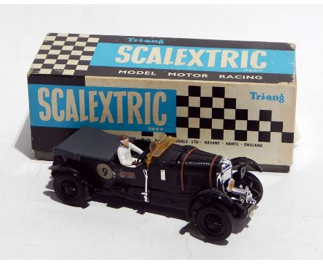 Triang Scalextric model motor racing car of the 4.5 litre Bentley MM/C4, boxed Live Bidding: Scratched and scuffed box, havin