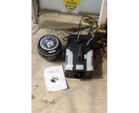 AN I DANCE DISCO LIGHT AND A U'KING FOGGER MACHINE 