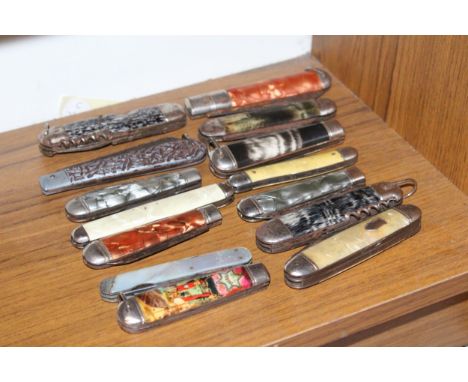 FOURTEEN VINTAGE PENKNIVES 
