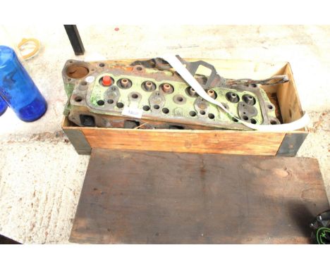 A VINTAGE LEYLAND TRACTOR CYLINDER HEAD - DIESEL 