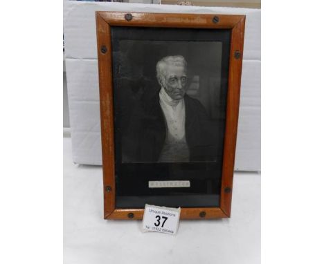 A 19th century framed and glazed portrait picture of the Duke of Wellington