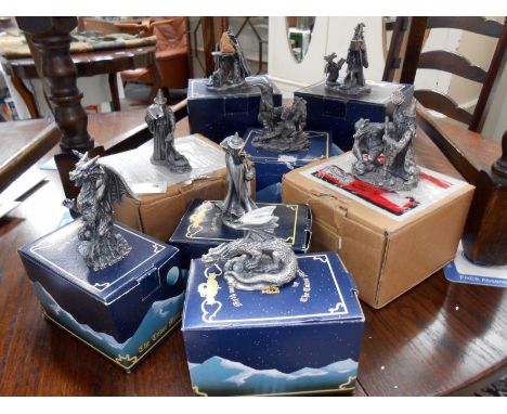 8 boxed Tudor Mint Myth and Magic figures