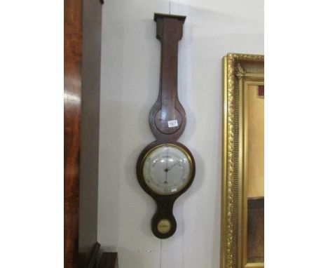 A 19th century wheel barometer by 'Straus, Farringdon'