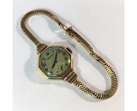 A gold Rotary ladies wrist watch, in working order, 16.4 gms